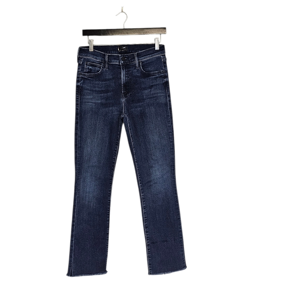 MOTHER The Rascal Ankle Snippet High Rise Straight Leg Blue Jeans 28 Preowned